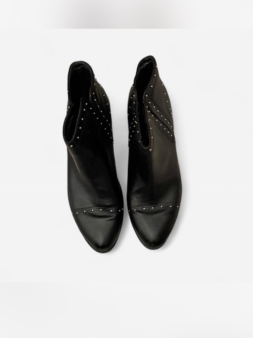 Black Studded Hunter Ankle Boots - Women - Picture 2 of 7